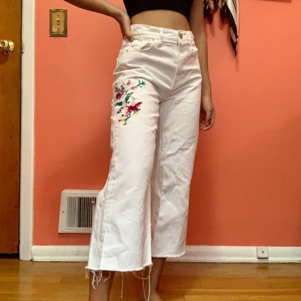 Zara high-waisted wide leg pants